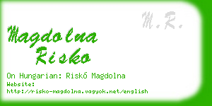 magdolna risko business card